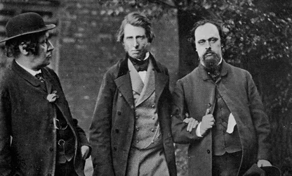 Porträt von William Bell Scott, John Ruskin und Dante Gabriel Rossetti, 1864